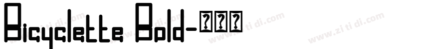 Bicyclette Bold字体转换